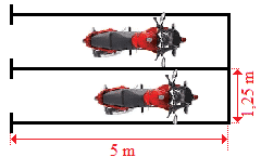 dimensions parking moto